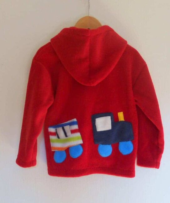 Childs Hooded Fleece jacket Red
