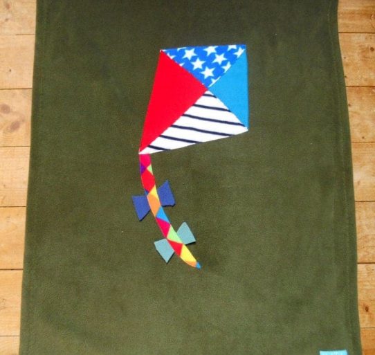 Fleece Baby Blanket'Kite'Handmade